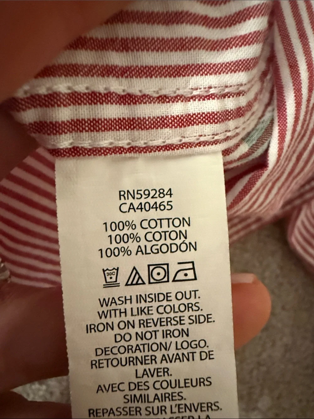The Childrens Place striped button